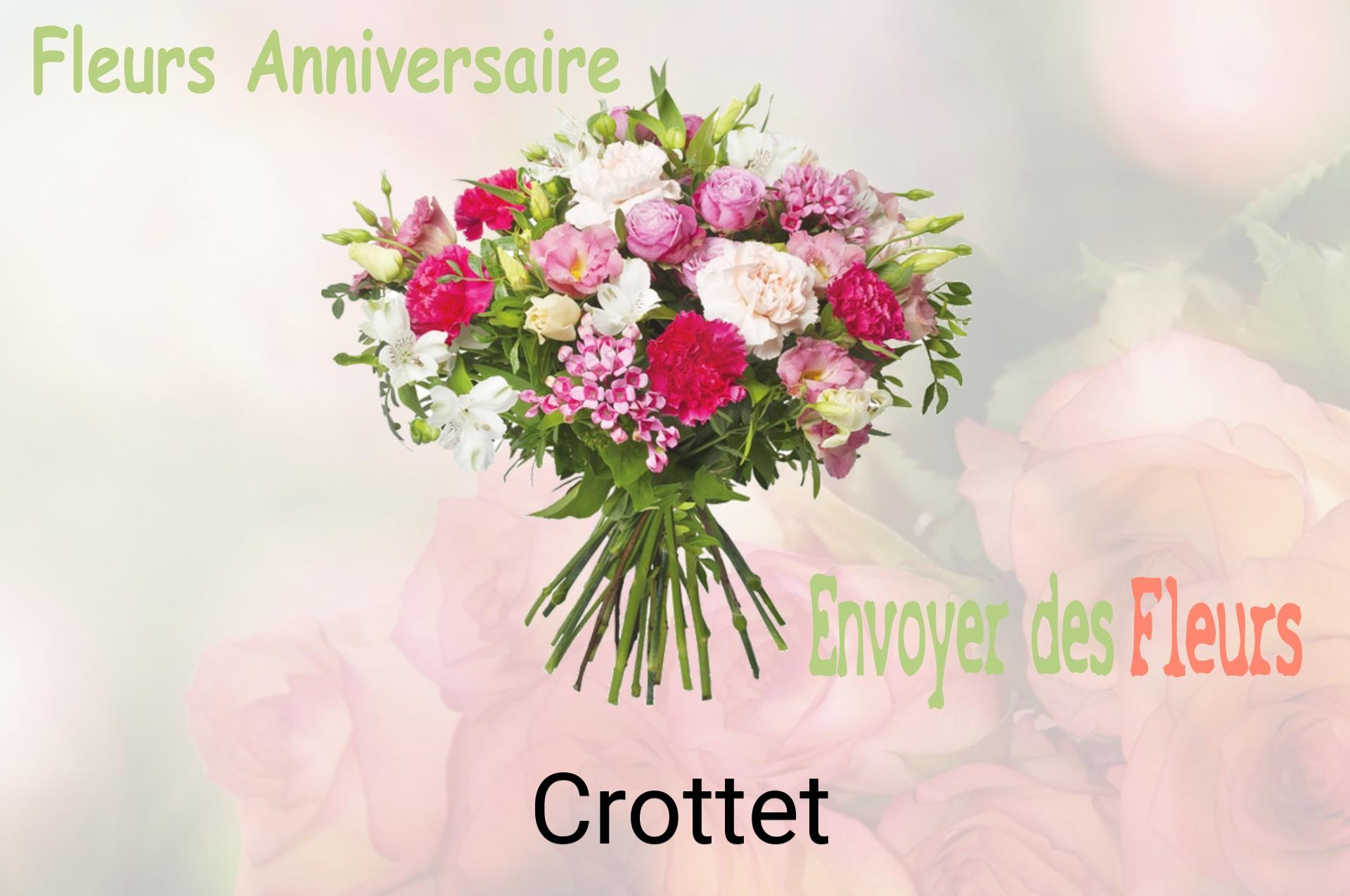 Bouquet de fleurs d’anniversaire livré à Crottet